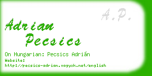 adrian pecsics business card