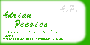 adrian pecsics business card